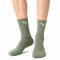 Socken 35-38 aus Textil in Salbeigrün gerippt für Alltag und Sport