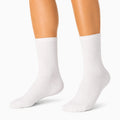 Socken Größe 39-42 Weiß gerippt - klassische Alltagssocken