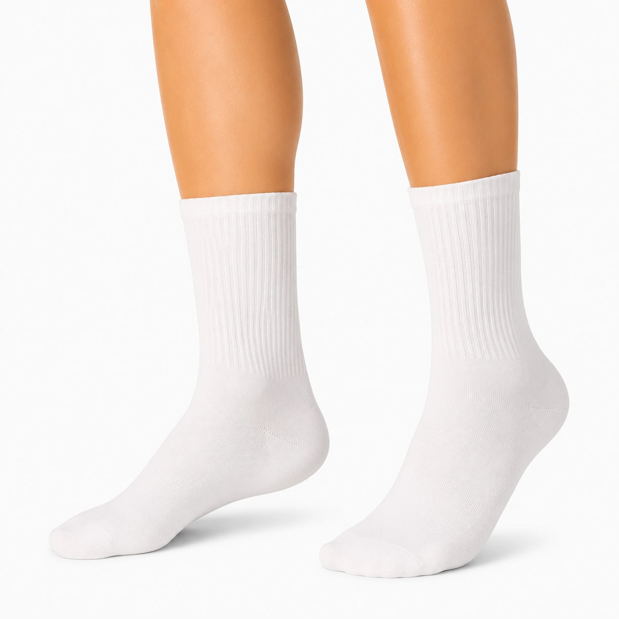 Socken Größe 39-42 Weiß gerippt - klassische Alltagssocken