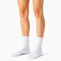 Socken 39-42 aus Textil Weiß für Alltag gerippt