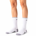 Sportsocken 39-42 aus Textil in Weiß Grau mit geripptem Schaft