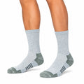 Sportsocken 43-46 aus Textil in Hellgrau Grün mit geripptem Schaft