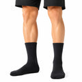Socken 43-46 aus Textilstrick Schwarz gerippt für Alltag und Sport