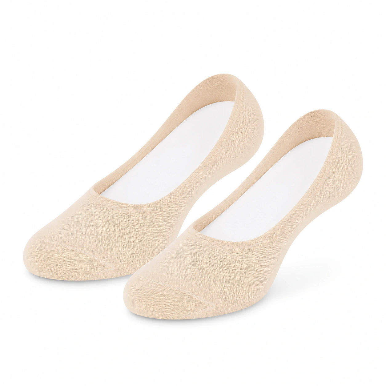 Füßlinge Größe 39-42 aus Textil in Beige für Ballerinas mit niedrigem Schnitt