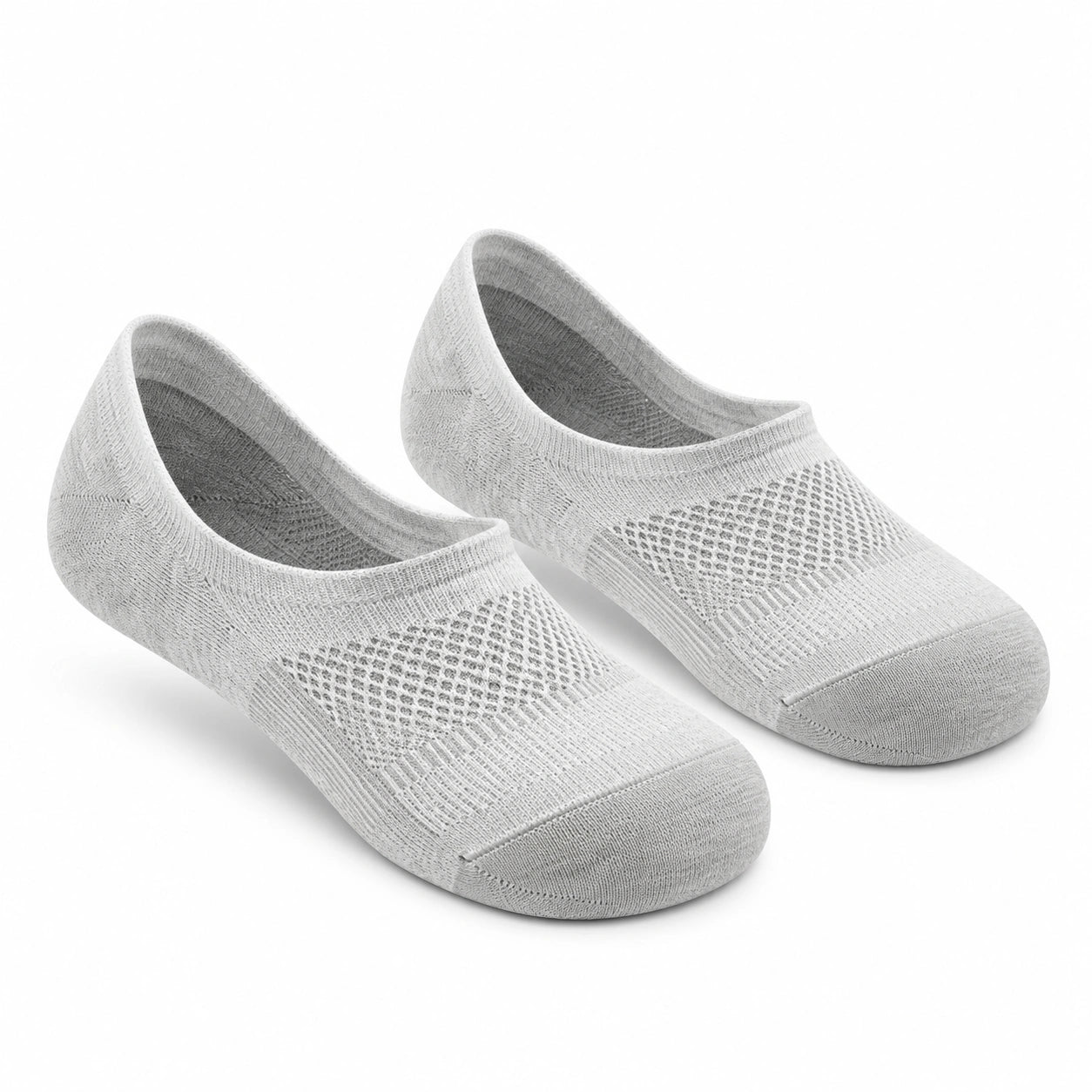 Sneakersocken 35-38 aus Stricktextil in Hellgrau atmungsaktiv
