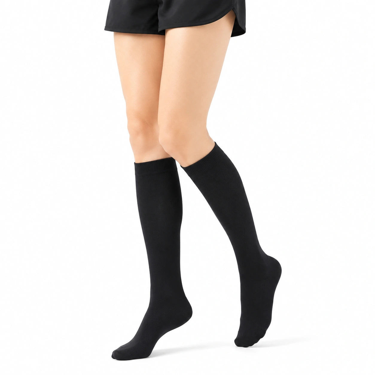 Kniestrümpfe Größe 39-42 aus Textil Schwarz für Alltag und Sport