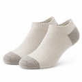 Sneakersocken 35-38 aus Textilstrick in Creme Grau mit geripptem Bund