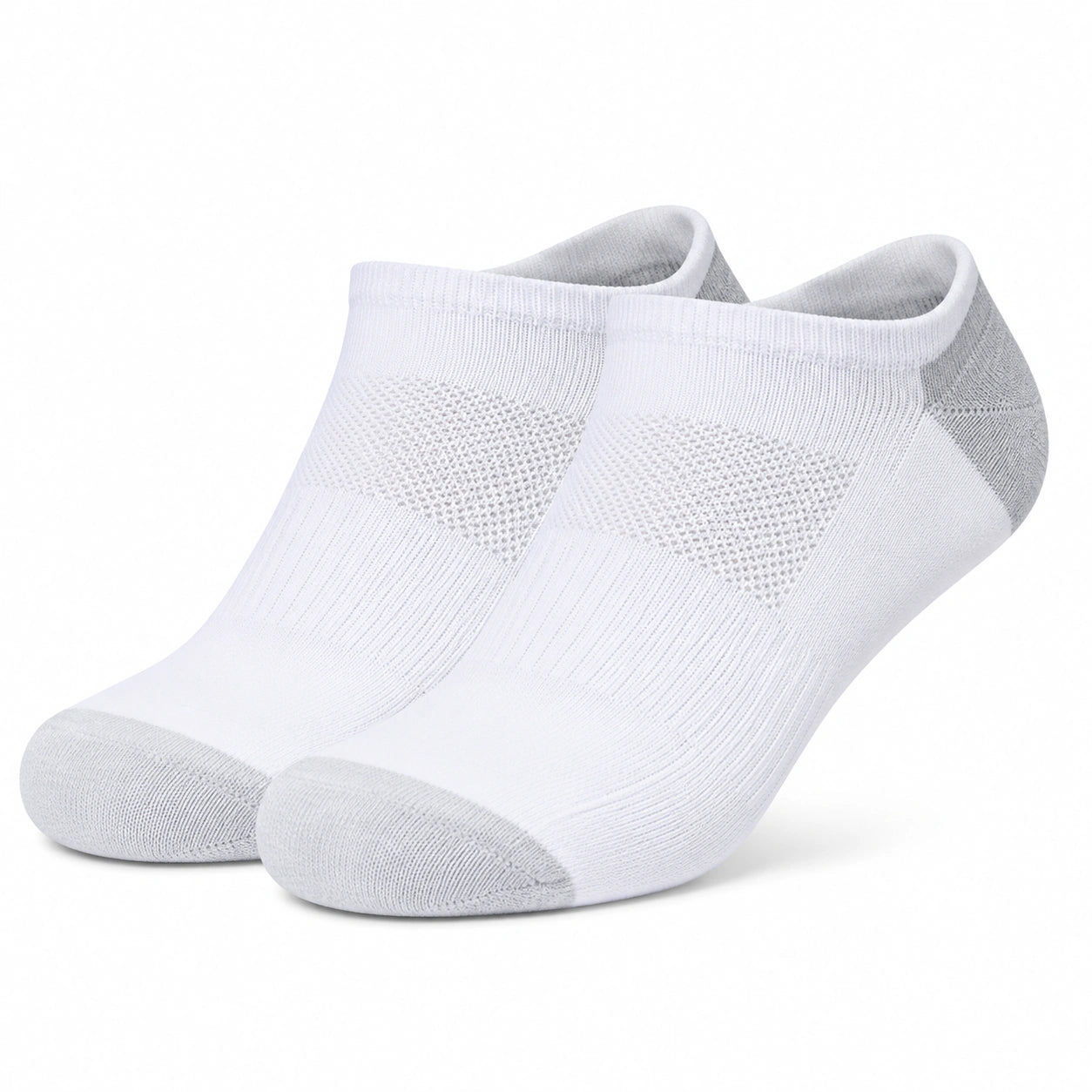 Sneakersocken Größe 39-42 aus Textil Weiß/Grau atmungsaktiv