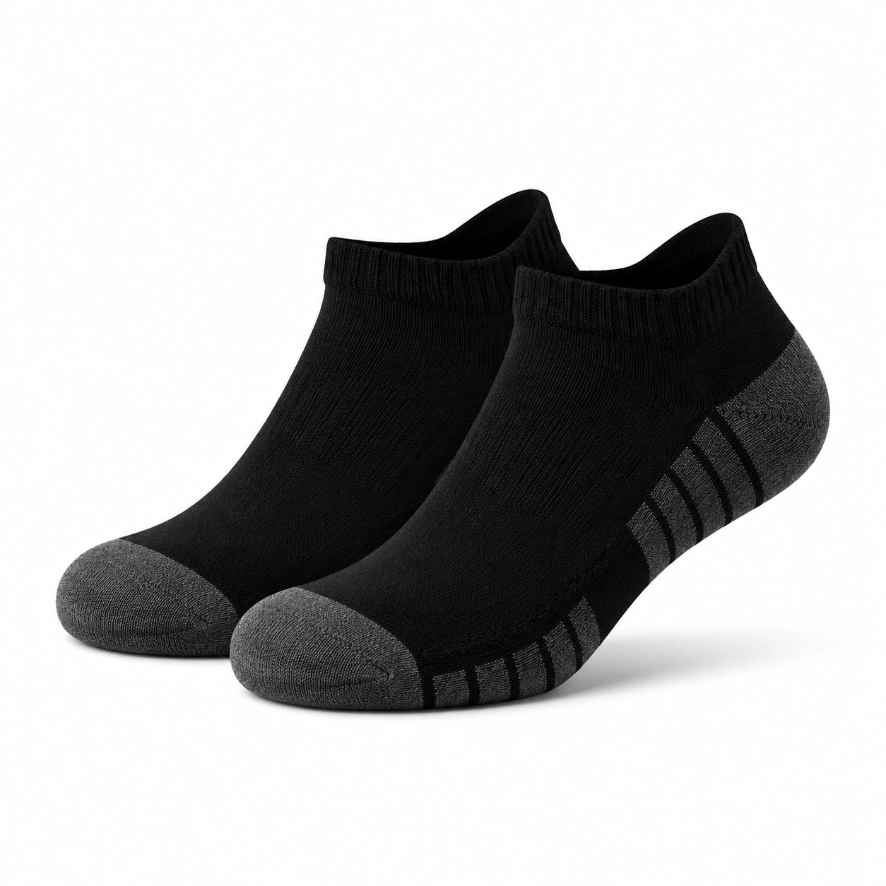 Sportsocken Größe 39-42 Schwarz/Grau Textilstrick Stretch Kurzschaft