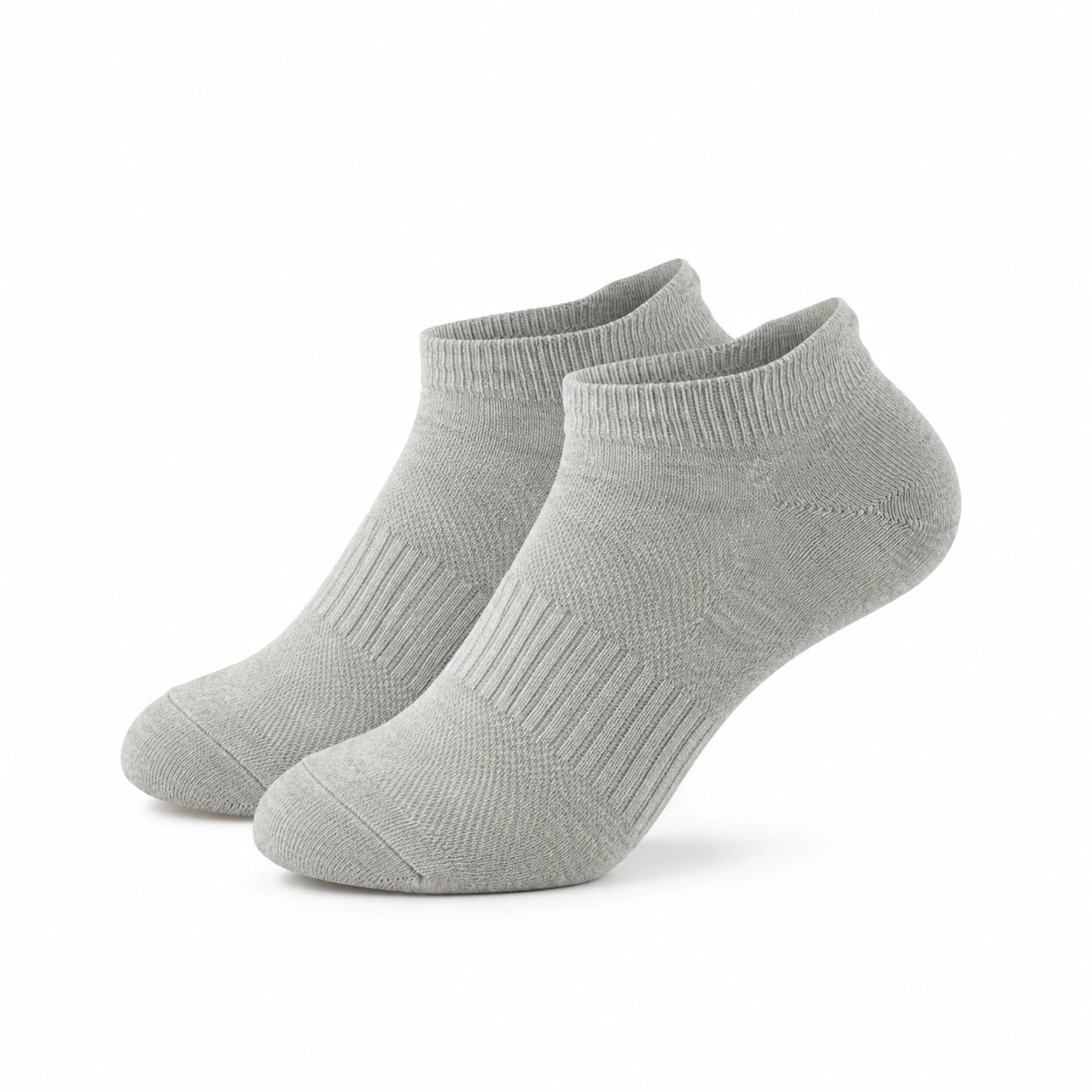Sneakersocken Größe 43-46 aus Textilmaterial Grau für Alltag gerippt