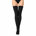 Overknee Strümpfe Größe 39-42 aus Strickmaterial Schwarz für Alltag